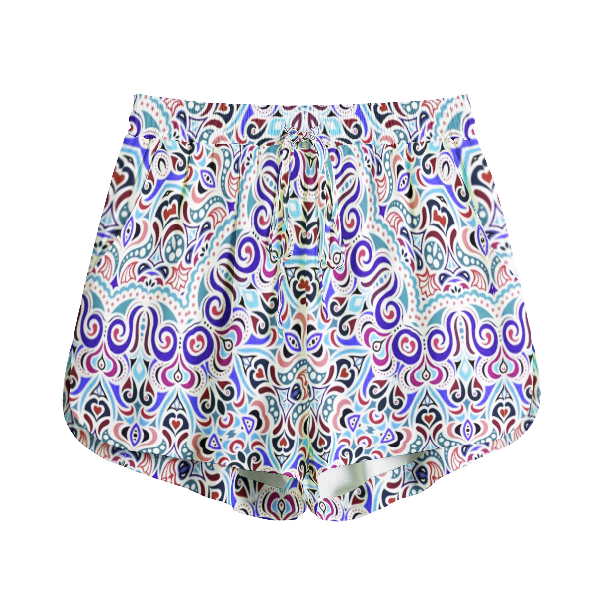 Red - Blue - Pink Rayon Shorts