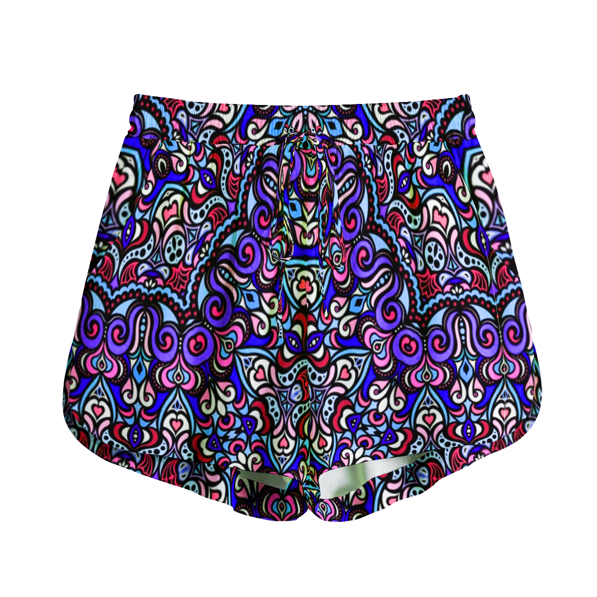 Purple - Red - Blue Rayon Shorts