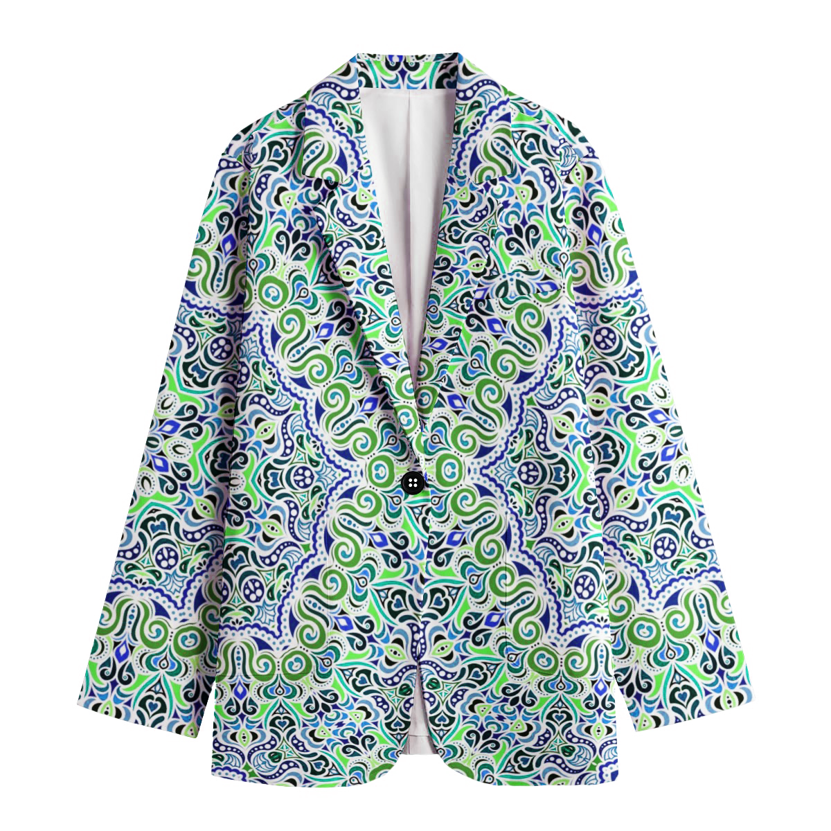 Green - Blue Cotton Blazer