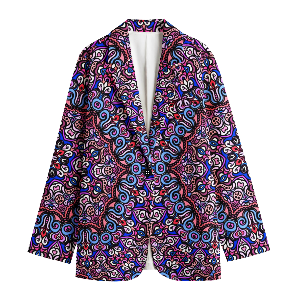 Fuchsia - Blue - Red Cotton Blazer