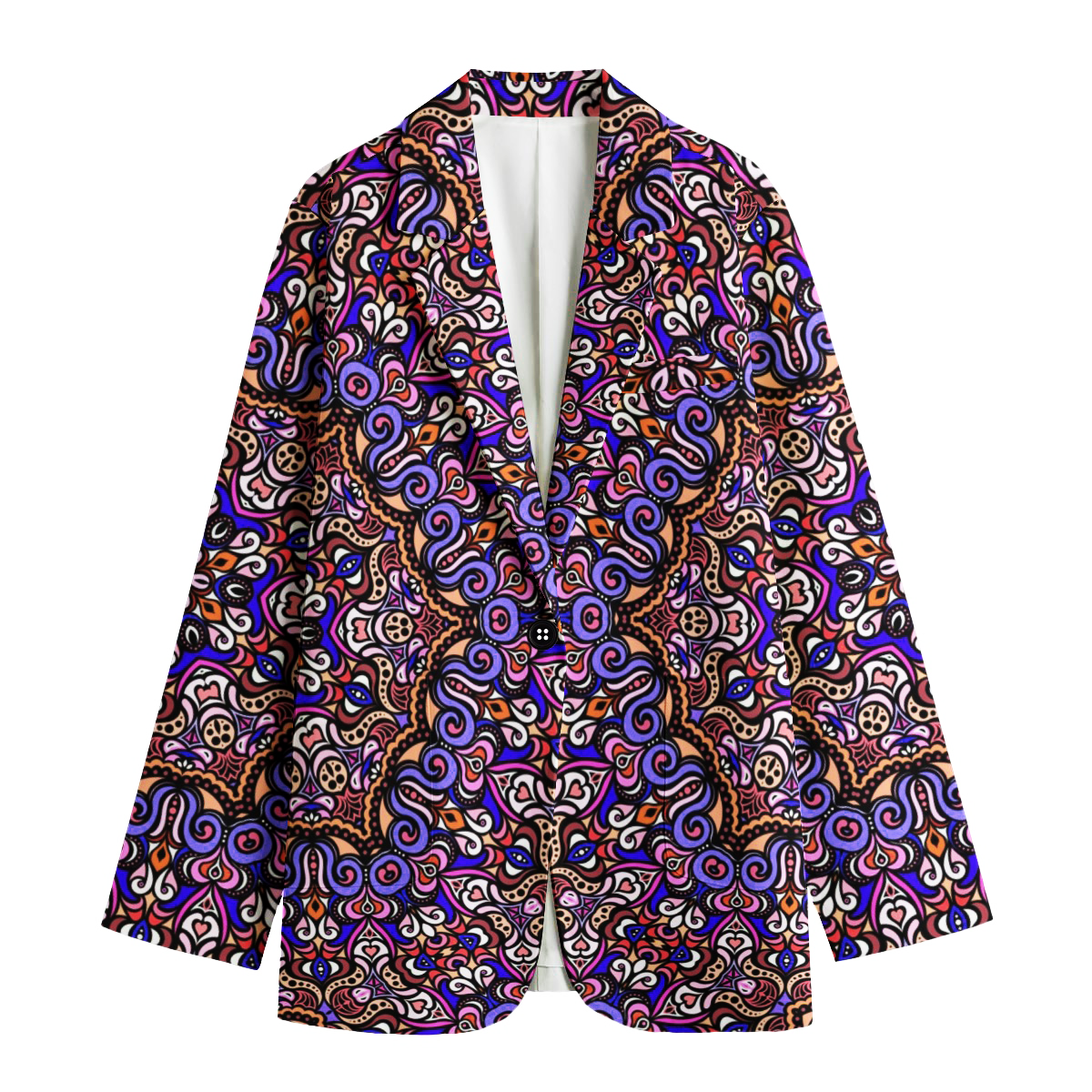 Purple - Pink - Orange Cotton Blazer