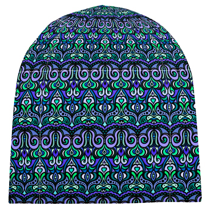 Turquoise - Blue - Green Velvet Hat