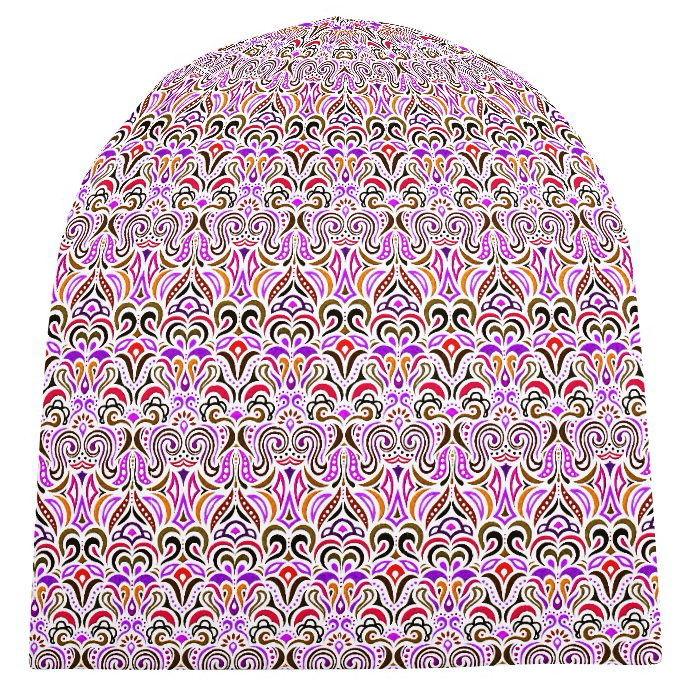 Purple - Orange - Red Velvet Hat
