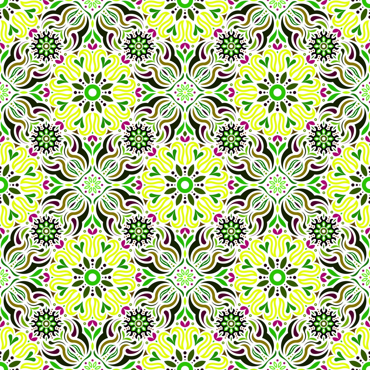Purple - Maroon Mandala Fabric 2009.2i
