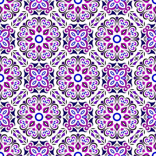 Purple Mandala Fabric - 206i