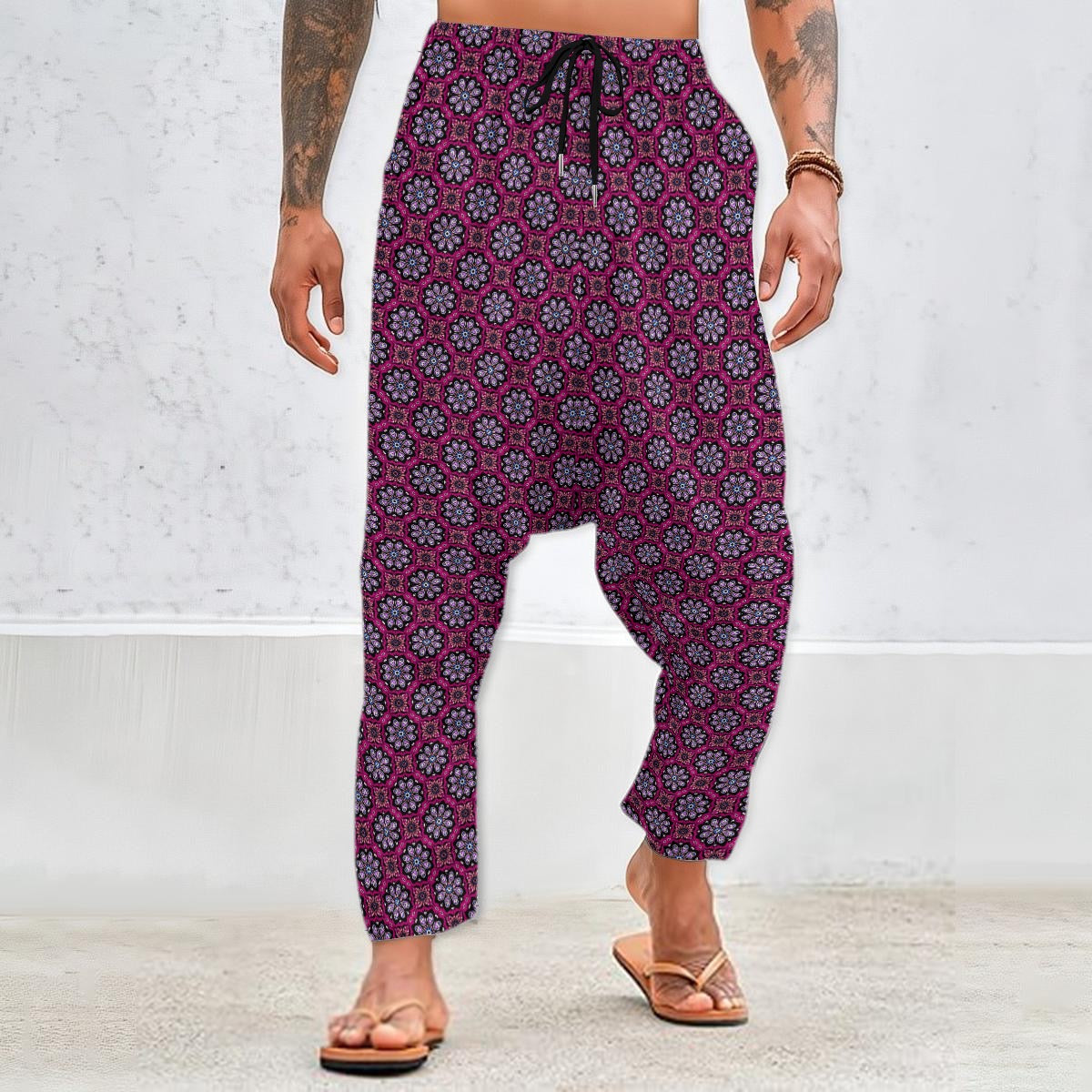 Maroon - Purple - Blue Velvet Harem Pants 237