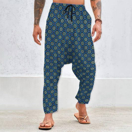 Blue - Turquoise - Green Velvet Harem Pants 237
