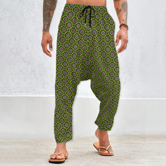 Green - Orange - Red Velvet Harem Pants 237