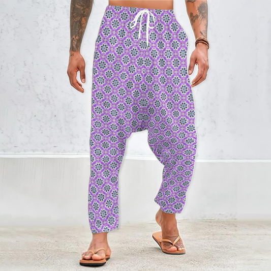 Purple - TurquoIse - Blue Velvet Harem Pants 237i