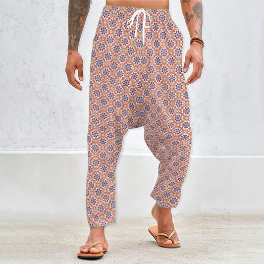 Orange - Purple Velvet Harem Pants 237i