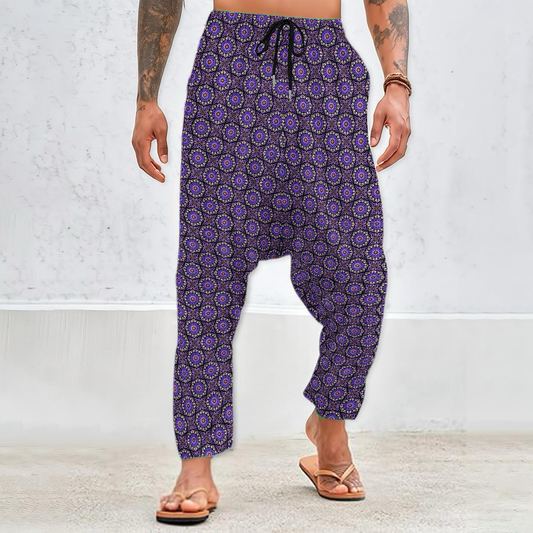 Blue - Pink Velvet Harem Pants 216