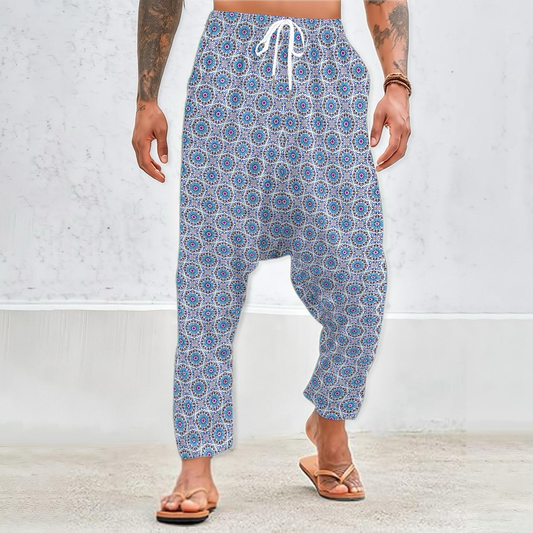 Blue - Purple Velvet Harem Pants 216i