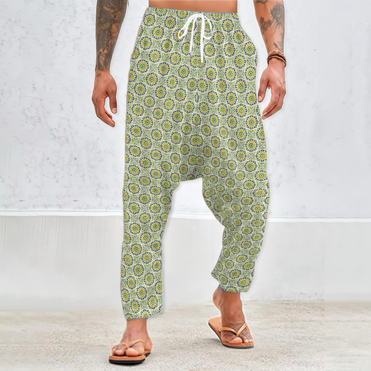 Green Velvet Harem Pants 216i