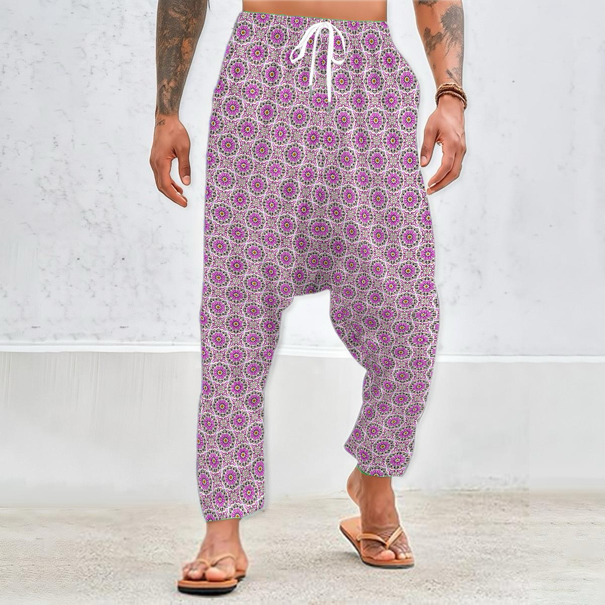 Purple - Maroon - Brown Velvet Harem Pants 216i