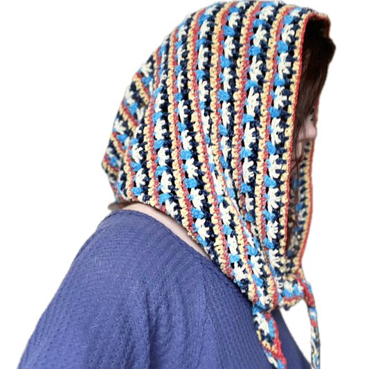 Kit: Festive Crushed Velvet Chenille Earflap Hoodie Hat