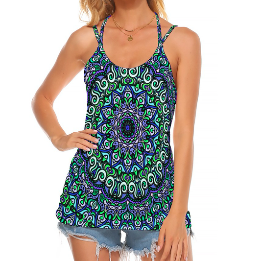 Blue - Green Halter Top