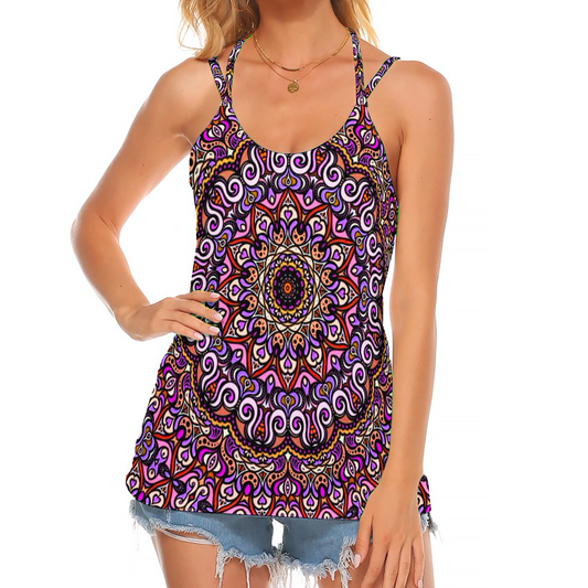 Purple - Orange - Red Halter Top