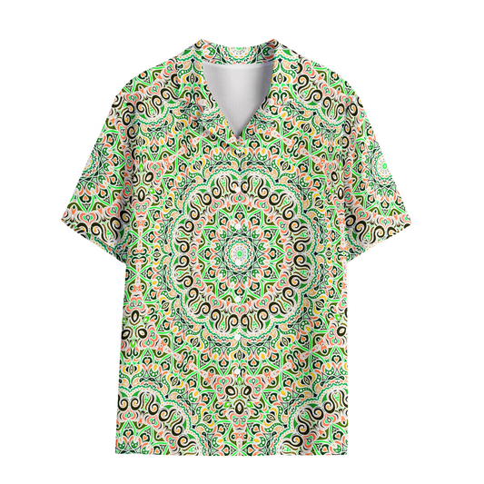 Green - Orange - Yellow Rayon Shirt