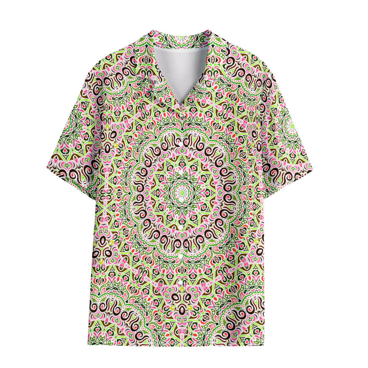 Green - Red Rayon Shirt