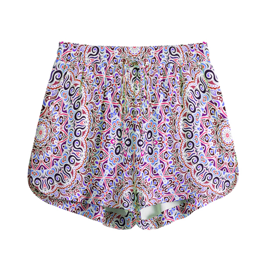 Blue - Red - Purple Rayon Shorts