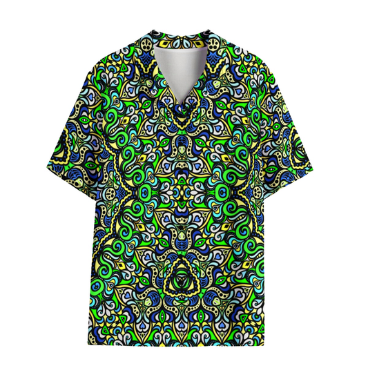 Blue - Yellow - Green Rayon Shirt