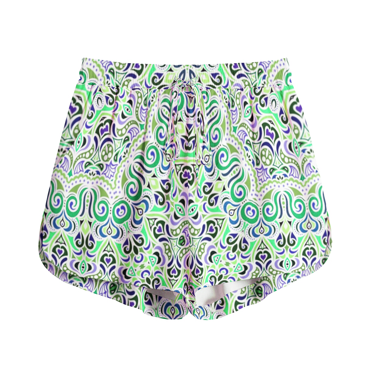 Green - Blue - Purple Rayon Shorts