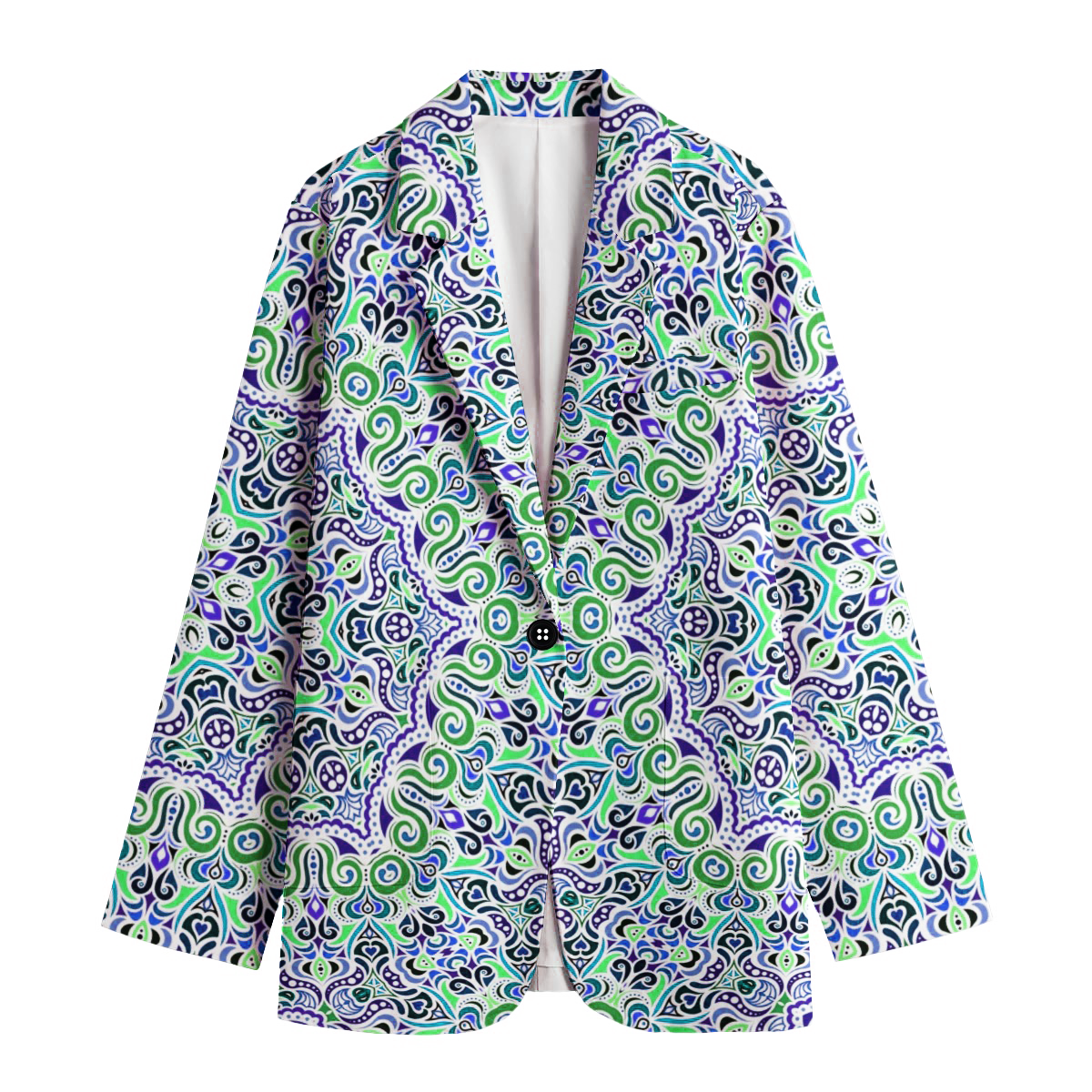 Green - Blue Cotton Blazer