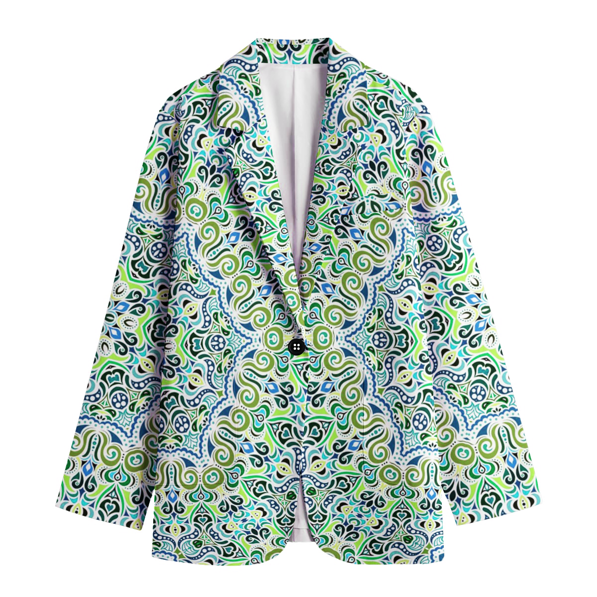 Green - Blue - Turquoise Cotton Blazer