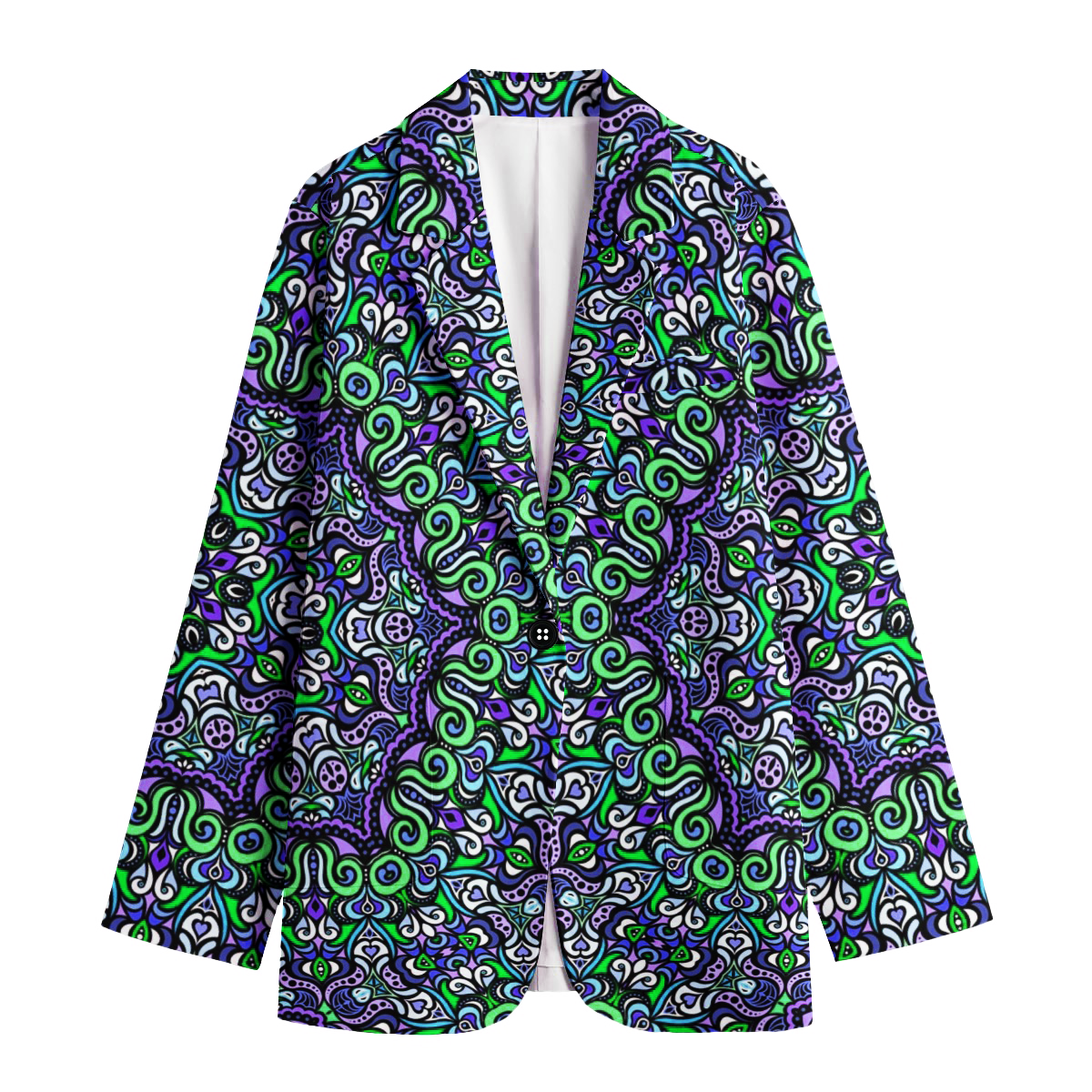 Green - Blue - Purple Cotton Blazer