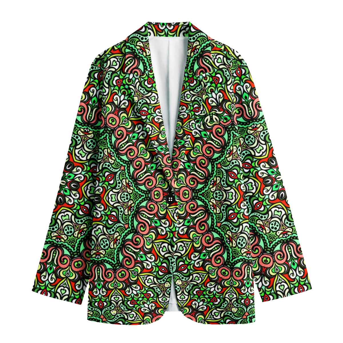 Green - Orange Cotton Blazer