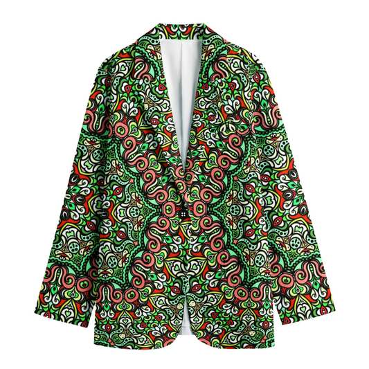 Green - Orange Cotton Blazer