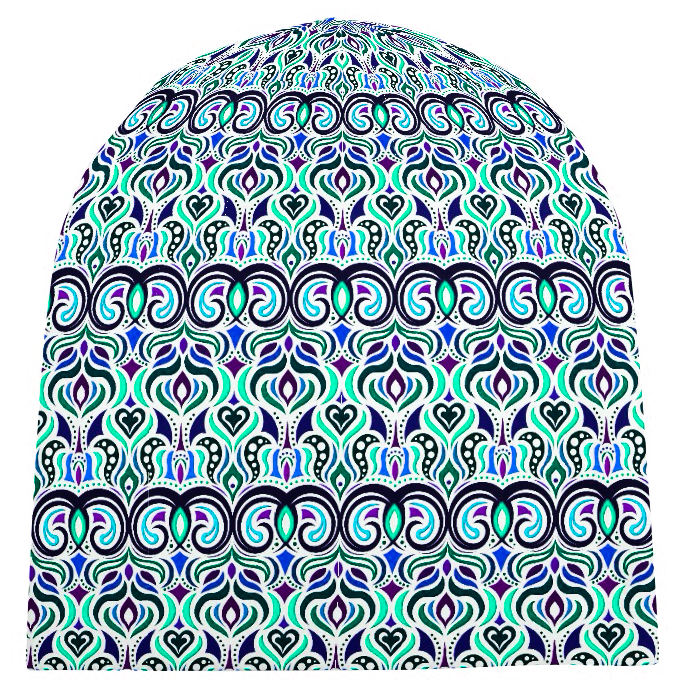 Turquoise - Blue - Purple Velvet Hat