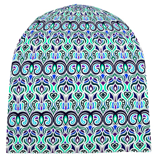 Turquoise - Blue - Purple Velvet Hat