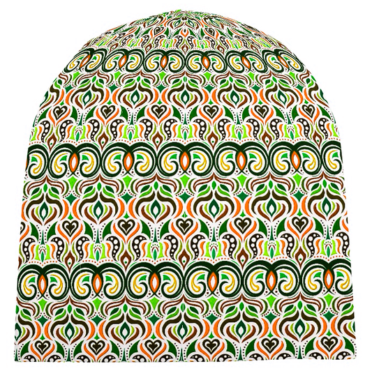 Green - Yellow - Orange Velvet Hat