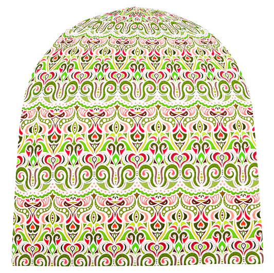 Green - Red - Chartreuse Velvet Hat