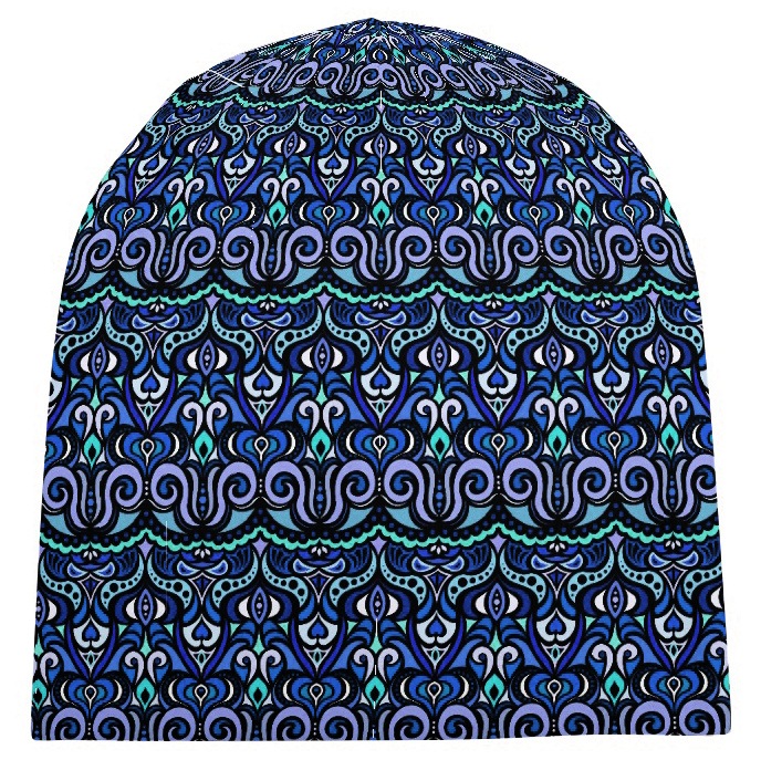 Blue - Turquoise Velvet Hat