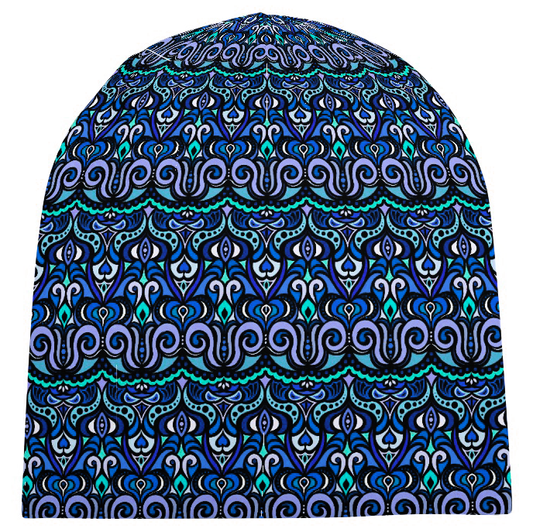 Blue - Turquoise Velvet Hat