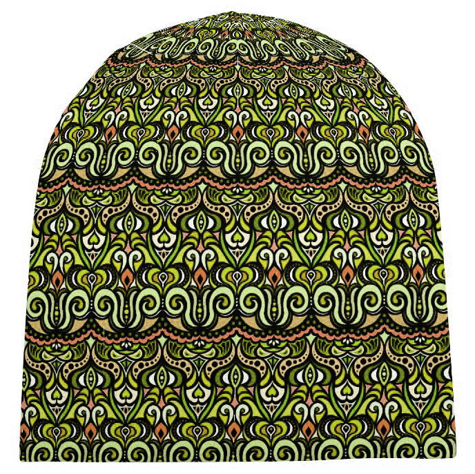 Green - Chartreuse - Coral Velvet Hat