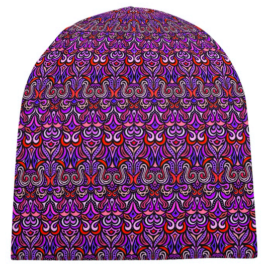Red - Pink - Purple Velvet Hat