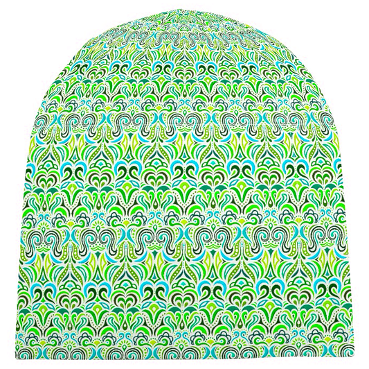 Green - Turquoise - Blue Velvet Hat