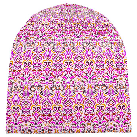 Pink - Yellow - Orange Velvet Hat