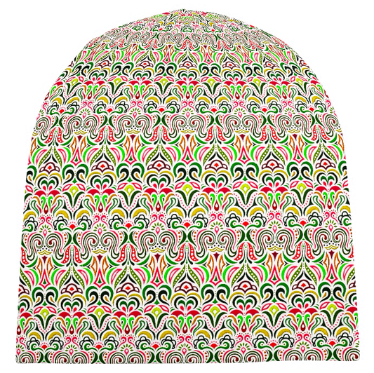 Green - Yellow - Red Velvet Hat