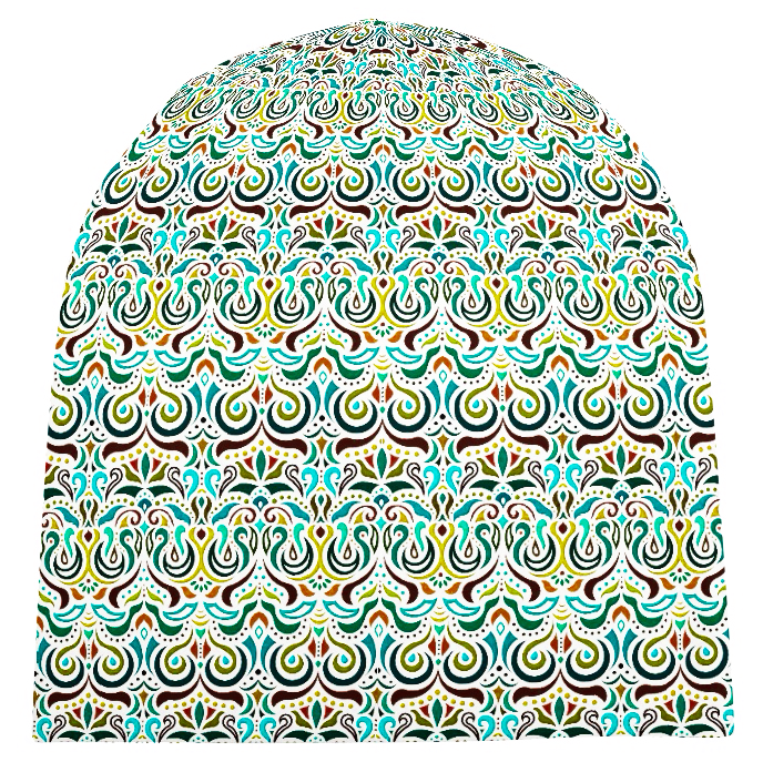 Turquoise - Green - Burgundy Velvet Hat