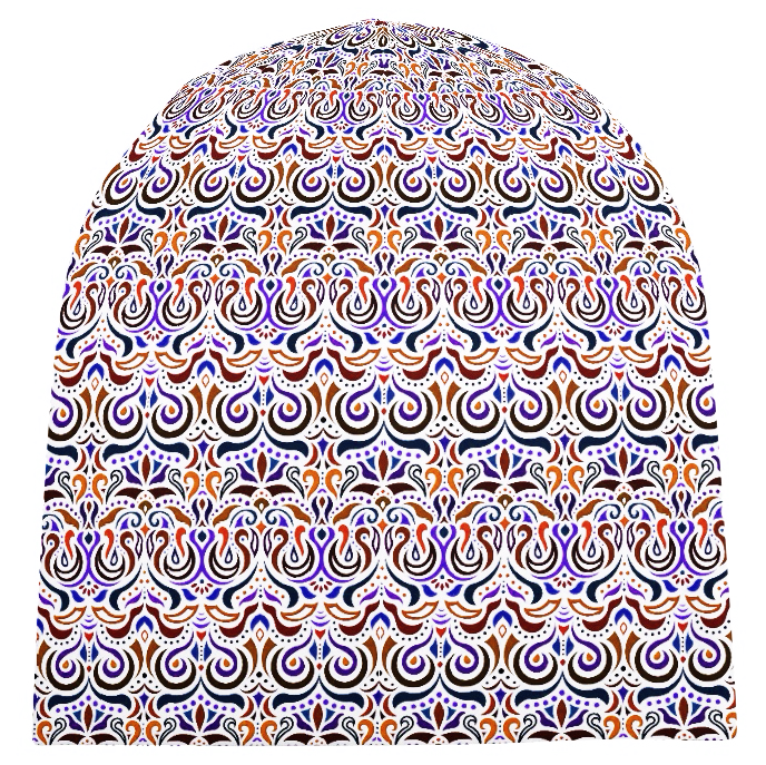 Orange - Blue - Purple Velvet Hat