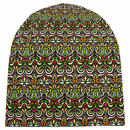 Green - Orange - Red Velvet Hat